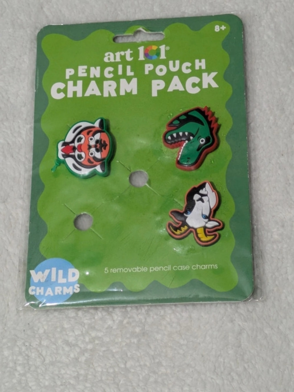 Art 101 Wild Charms Pencil Pouch Charm Pack – Removable Case Charms (Creature)